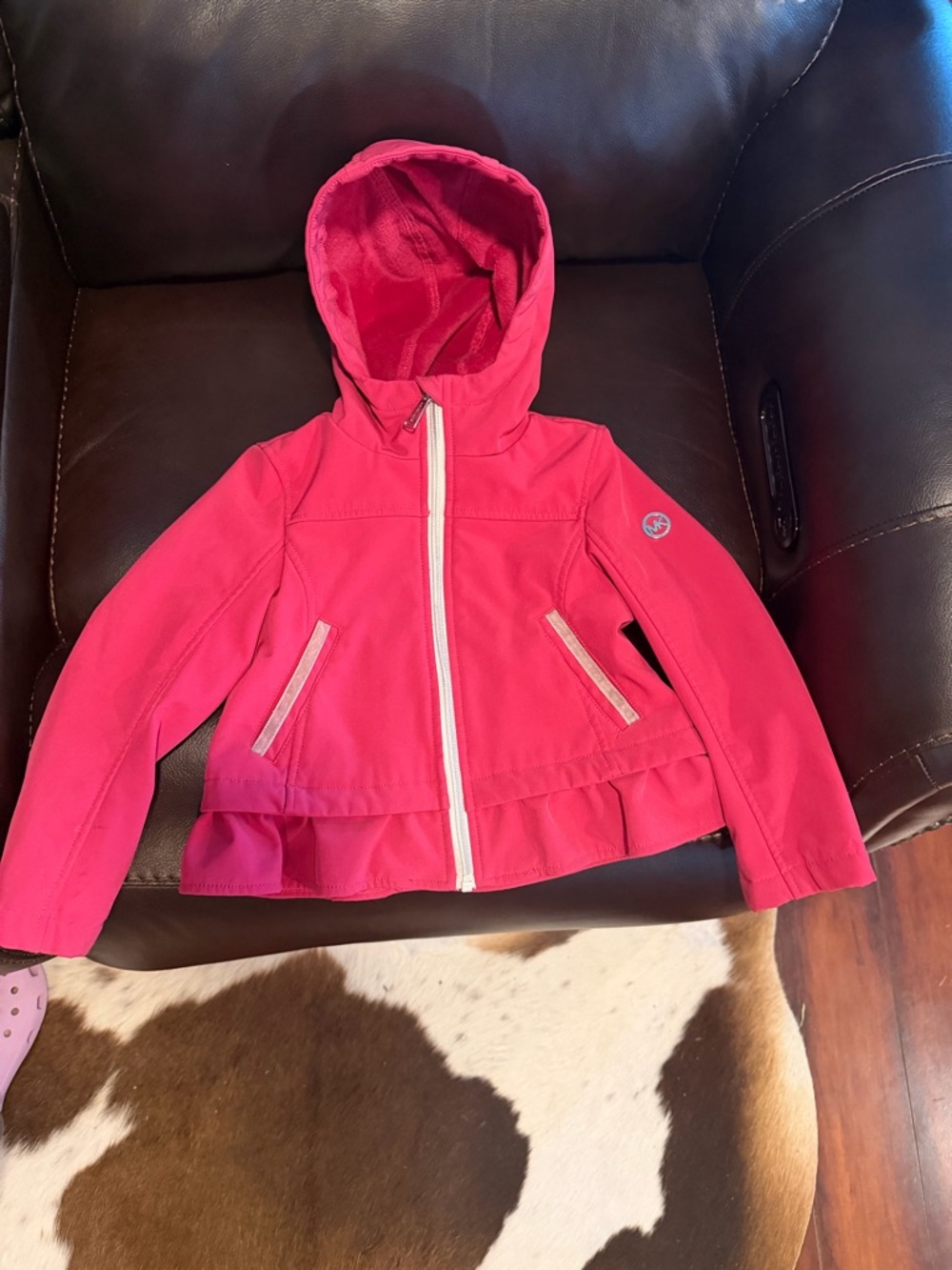 Michael Kors Hot Pink Hooded Kids Jacket